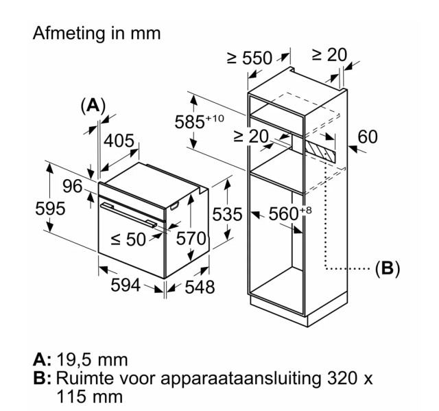 Four air pulsé/multifonction Siemens HB578GBS3/zwart detail 5
