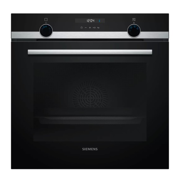 Four air pulsé/multifonction Siemens HB537GES3/zwart vooraanzicht