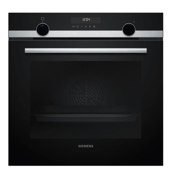 Four air pulsé/multifonction Siemens HB578GES7/zwart vooraanzicht