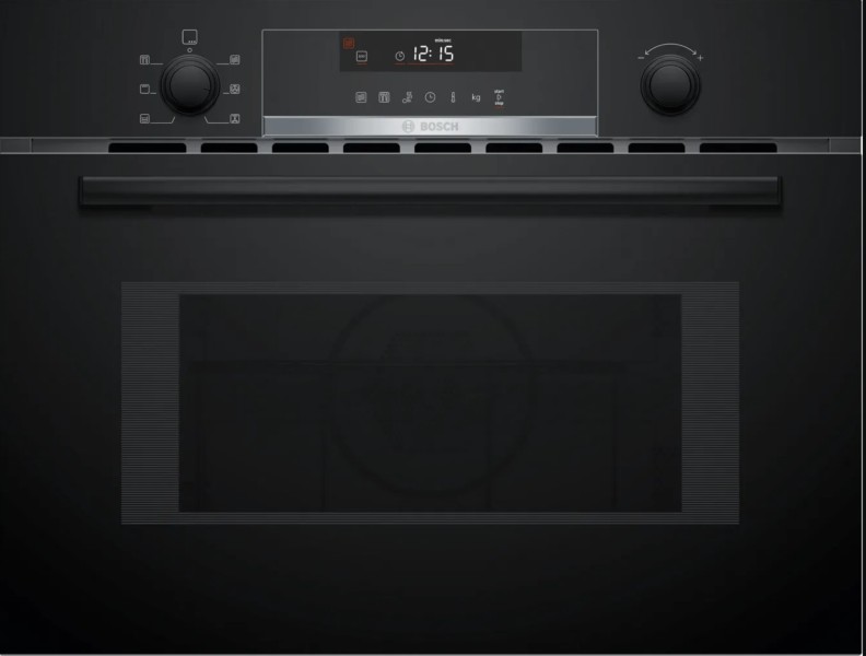 Combi : four + micro-ondes Bosch CMA585GB1/zwart vooraanzicht