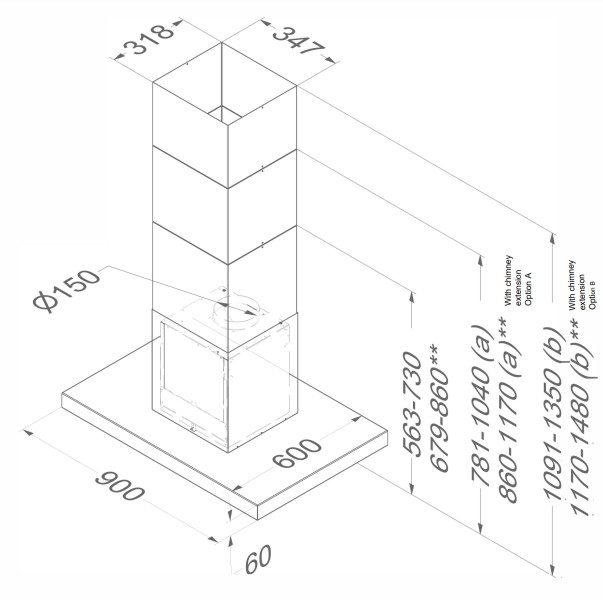 Dampkap toebehoren Novy 7642120 detail 1