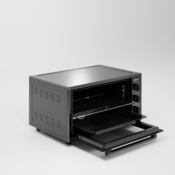 Ovens Vrijstaand Wiggo WMO-E456(B)/zwart detail 1