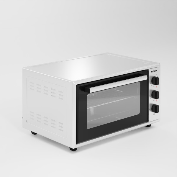 Ovens Vrijstaand Wiggo WMO-E456(W)/wit vooraanzicht