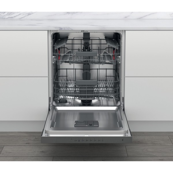 Vaatwasser integre. 60cm frontbediening Whirlpool WBC3C26X/inox detail 1