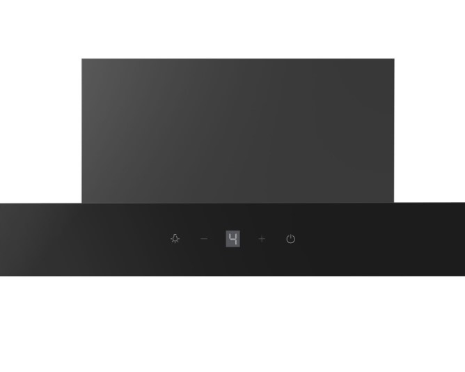 Dampkap wand/schouw Everglades EVCH6840B/zwart vooraanzicht