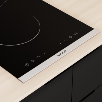 Kookplaat klein/domino Wiggo WH-E372GC(B) detail 1