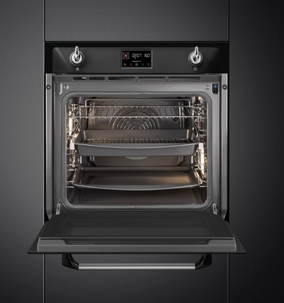 Combi : oven + stoom Smeg SOP6902S2PN/ ZWART detail 1