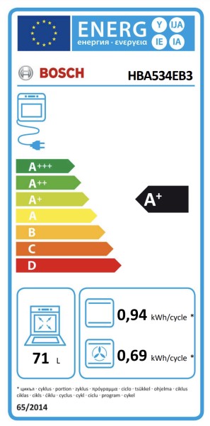 Four air pulsé/multifonction Bosch HBA534EB3/ rode display detail 4