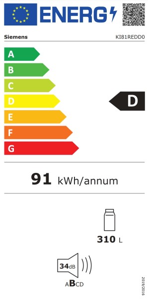 Frigo intégrable hauteur 176-179cm Siemens KI81REDD0/--* detail 4