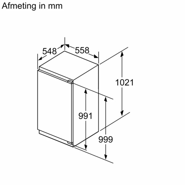 Koelkast inbouw 102 cm hoog Siemens KI31RADD1 detail 1