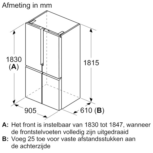 Side/Side + 3 en 4 deurs Siemens KF96NAXEA detail 3