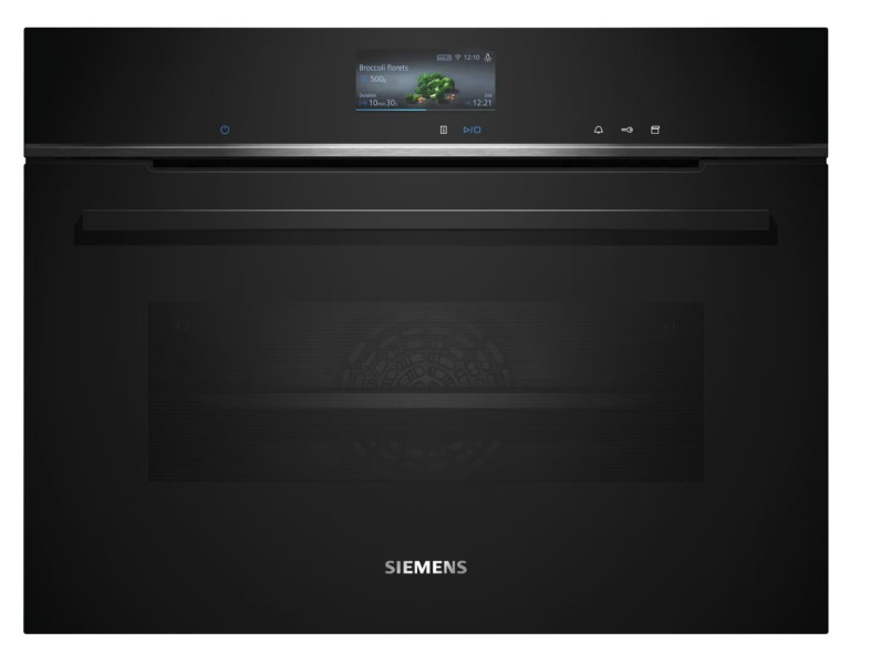 Combi : four + vapeur Siemens CS736G1B1/zwart vooraanzicht