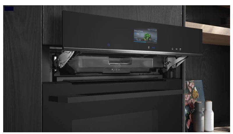 Combi : oven + stoom Siemens CS736G1B1/zwart detail 2