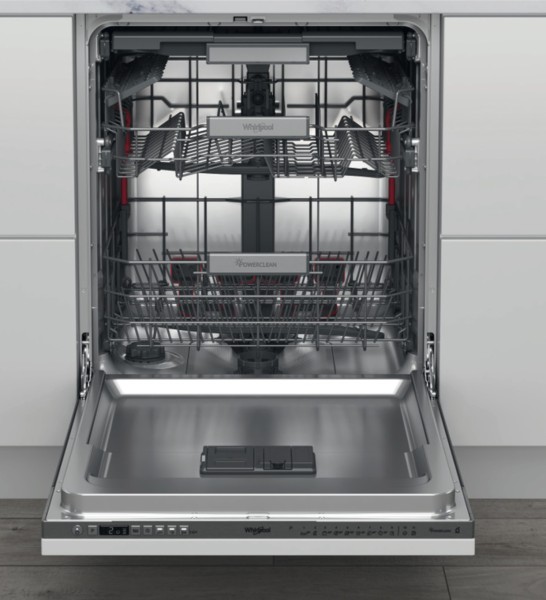 Vaatwasser volledig integreerbaar 60cm Whirlpool WIO3T133P/ vooraanzicht