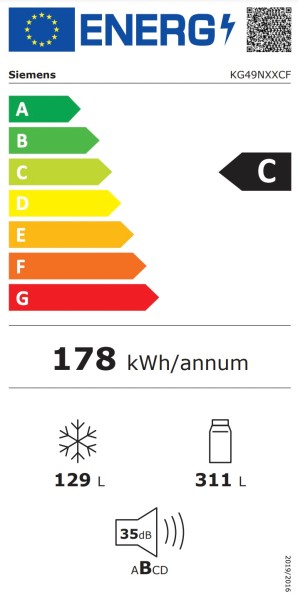 Combiné réfrigérateur/congélateur Siemens KG49NXXCF// detail 4