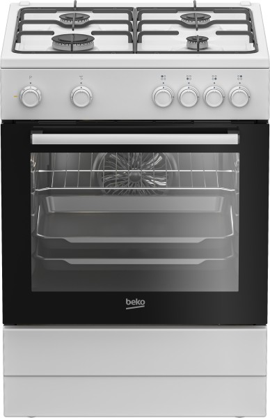 Cuisinière avec taque de cuisson au gaz Beko FBM6202W vooraanzicht