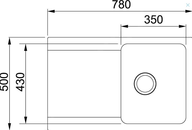 Enkele spoelbak Franke Keukenset T30 detail 3