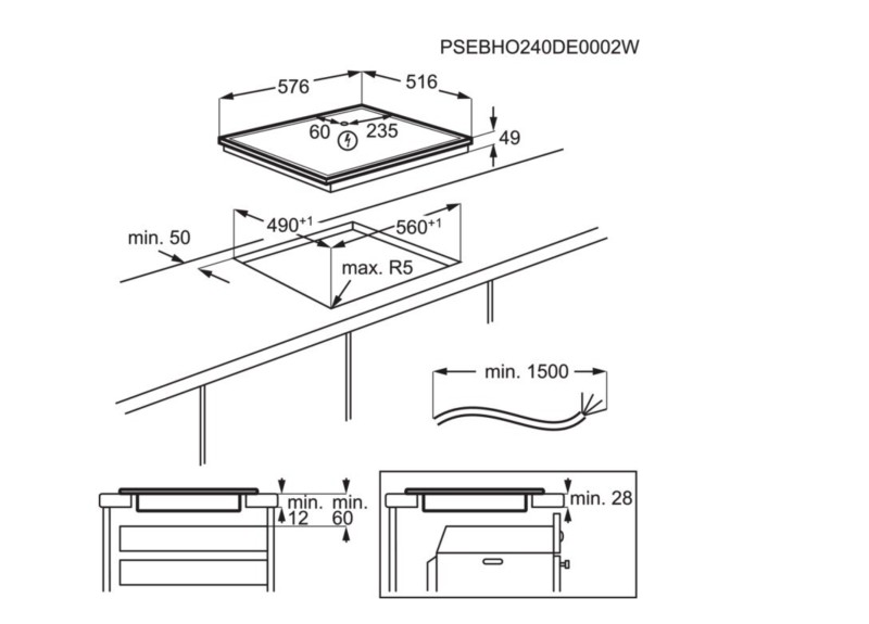 Taque de cuisson induction AEG TO64IA0FXB detail 3