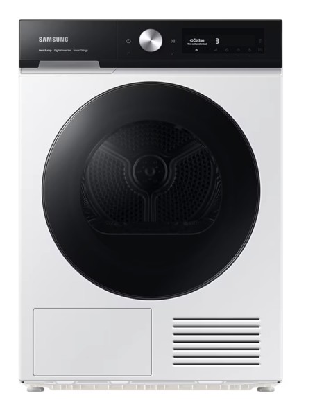 Droogkast Samsung DV90BB7445GES2//zwarte deur vooraanzicht