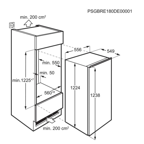 Congélateur intégrable 122cm AEG TAB7N12EF detail 2