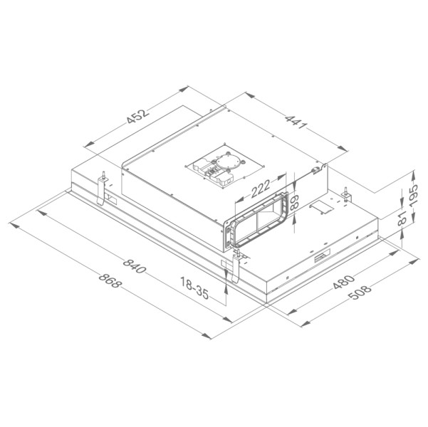 Hotte groupe aspirant Novy 6811 / Novy Pureline Compact detail 5