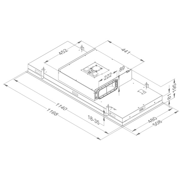 Dampkap inbouwgroep Novy 6821 / Novy Pureline Compact detail 5