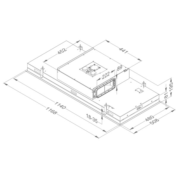 Dampkap inbouwgroep Novy 6820 / Novy Pureline Compact detail 4