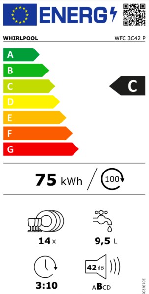 Vaatwassers Vrijstaand Whirlpool WFC3C42P/wit detail 5
