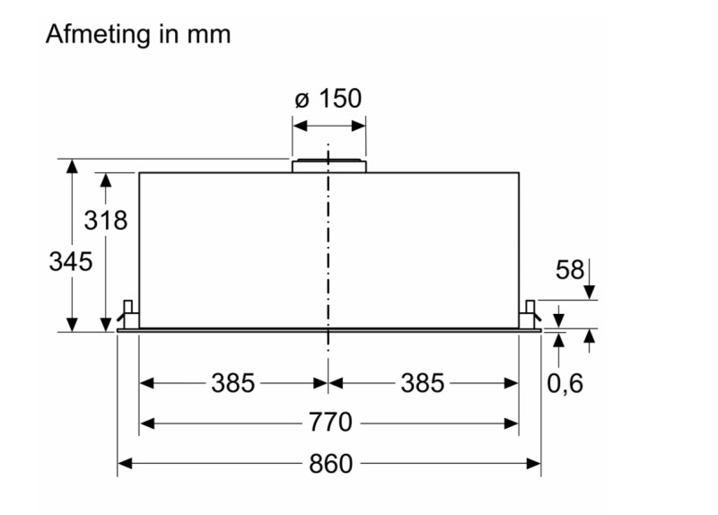 Hotte groupe aspirant Bosch DLN87AC50 detail 5