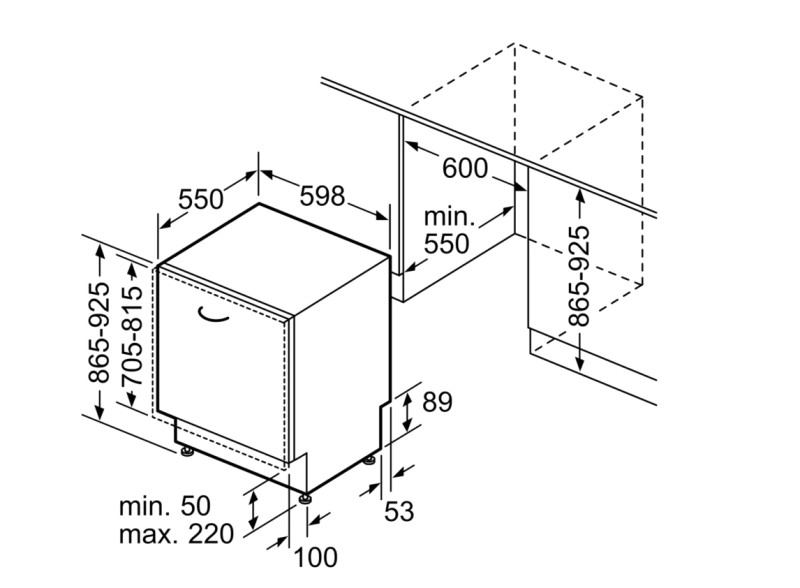 Lave-vaisselle full-intégré 60cm Bosch SBH4EAX28E detail 5