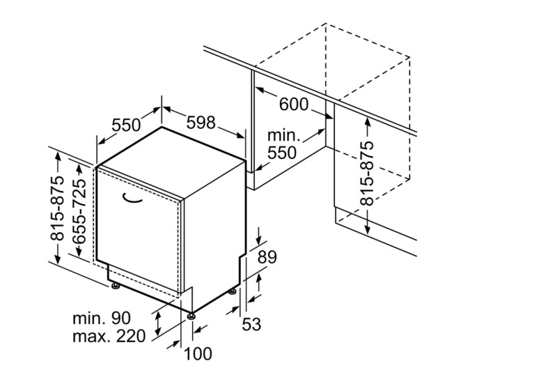 Vaatwasser volledig integreerbaar 60cm Bosch SMD8TCX04E detail 5