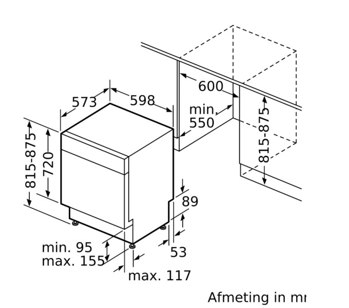 Vaatwassers onderbouw Siemens SN43ES22CE detail 5