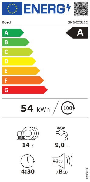 Vaatwasser integre. 60cm frontbediening Bosch SMI6ECS12E detail 6