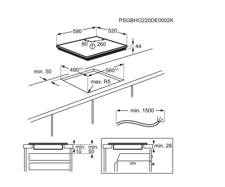 Taque de cuisson induction AEG TN64IA04IB detail 3