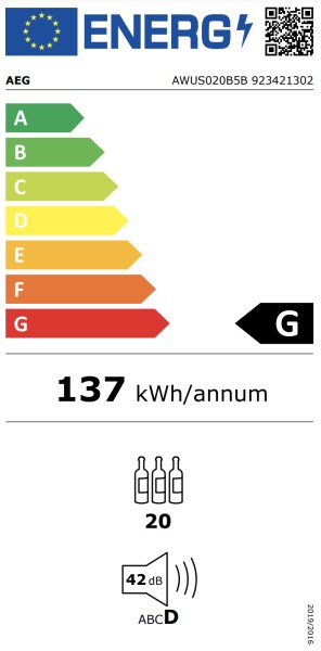 Cave à vin intégrable AEG AWS4020B5B detail 4