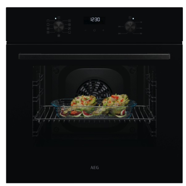 Four air pulsé/multifonction AEG OU5AB2W0CK/zwart vooraanzicht