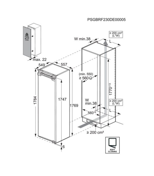 Frigo intégrable hauteur 176-179cm AEG TK6DS181EC detail 5