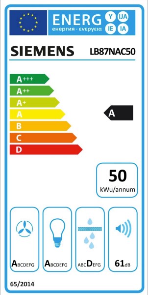 Hotte groupe aspirant Siemens LB87NAC50 detail 6