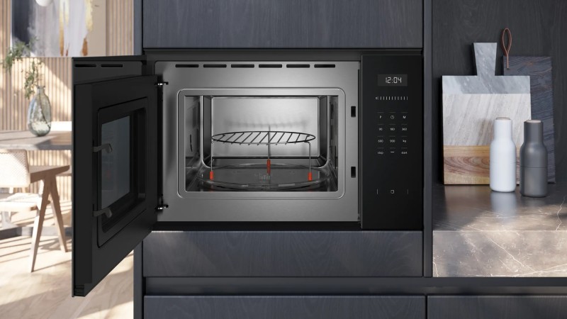 Microgolfoven inbouw met grill Siemens BE555LMB1/zwart detail 2