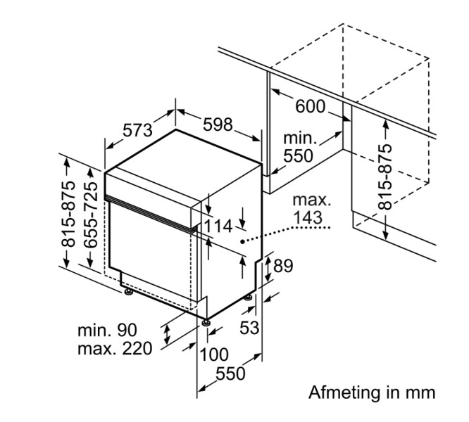 Vaatwasser integre. 60cm frontbediening Bosch SMI6ZCS10E detail 3