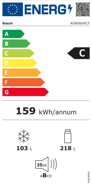 Combiné réfrigérateur/congélateur Bosch KGN36VXCT detail 5