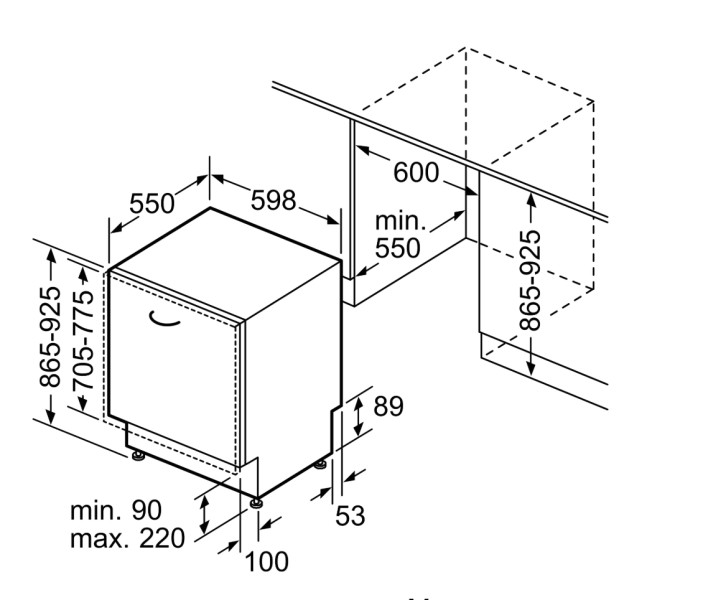 Lave-vaisselle full-intégré 60cm Bosch SBV4ECX28E detail 4