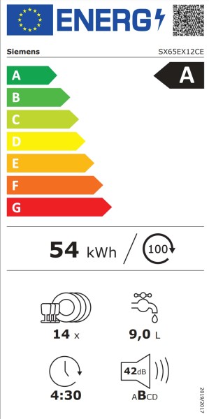 Vaatwasser volledig integreerbaar 60cm Siemens SX65EX12CE detail 6