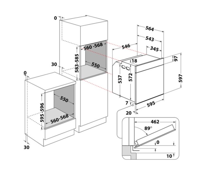 Multifunctie oven Whirlpool WOI5S8PM2SEA detail 5