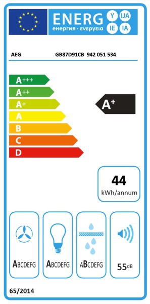 Hotte cheminée AEG GB87D91CB detail 2