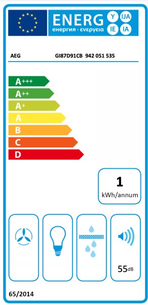 Dampkap eiland AEG GI87D91CB detail 5