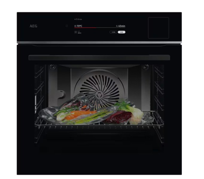 Combi : oven + stoom AEG TP9SB831AB/ZWART vooraanzicht