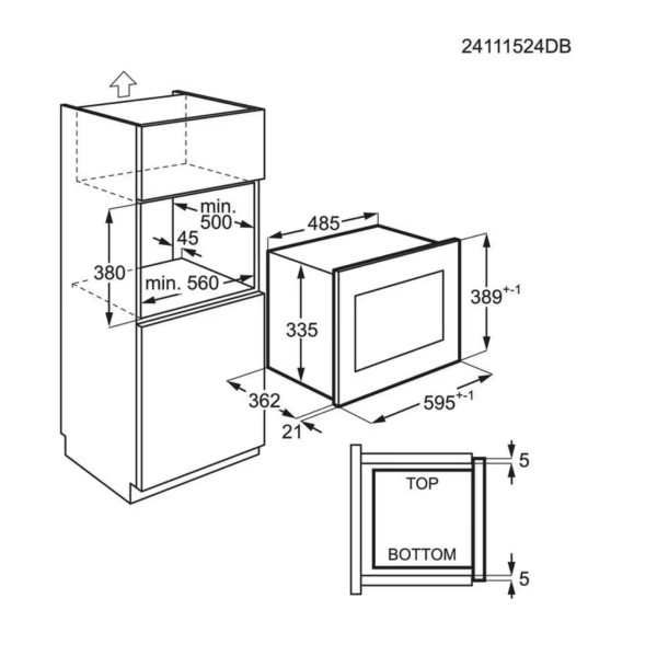 Combi : four + micro-ondes AEG TS5CM25TB/zwart detail 4