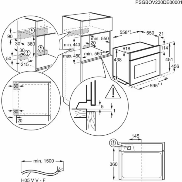 Combi : four + micro-ondes AEG TK9NK921B/zwart detail 3