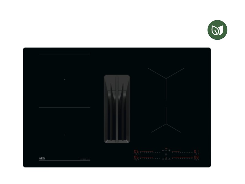 Taque de cuisson avec hotte intégrée AEG TH84CB03CB vooraanzicht